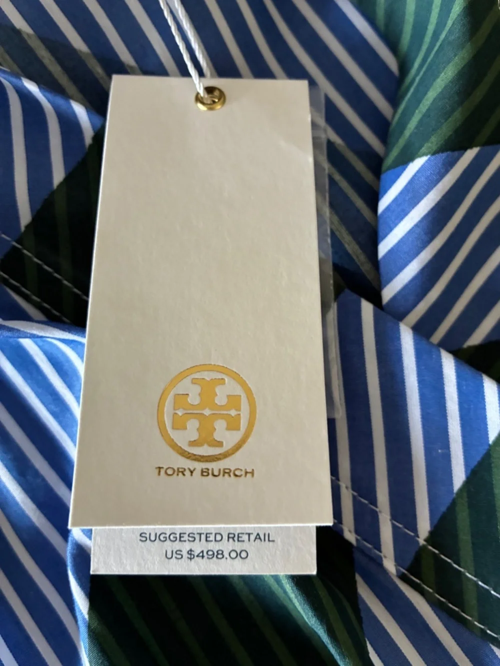 $498 NWT Tory Burch Overprinted Wrap Dress 8 M